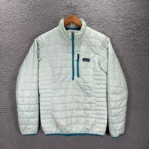 Patagonia Womens XS Mint Nano Puff Quarter Zip Pullover Puffer Jacket 84026